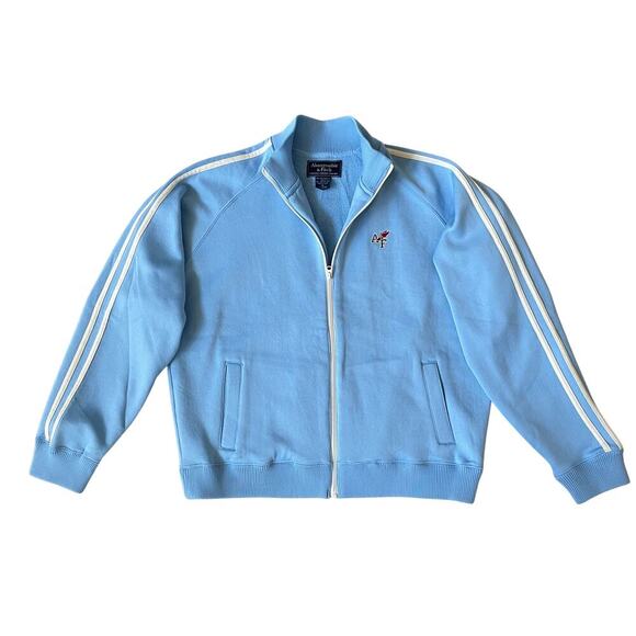 Abercrombie & Fitch XL Track Jacket | Powder Blue, Winged AF Logo, Vintage Y2K - Picture 1 of 9